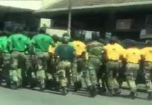Soldiers pull a sh0cker at President ED Mnangagwa’s rally