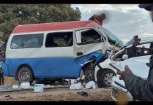 SAD NEWS: Driver and passengers feared dead as Honda Fit collides head-on with kombi