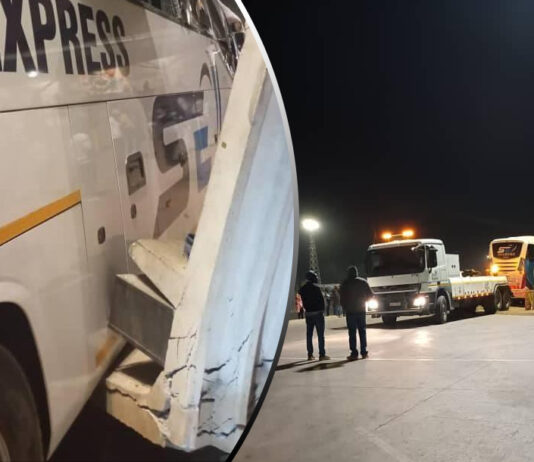 Parked Swiss Express bus ‘drives itself’ and kills female security guard at Beitbridge Border Post (WATCH VIDEO)
