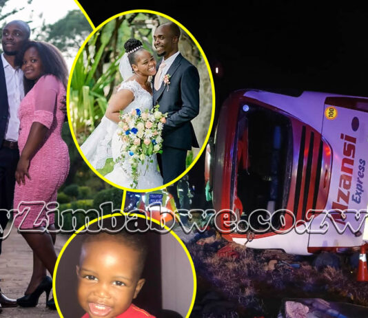 Sombre atmosphere as hubby, wife and son who died in South African bus accident are buried together in Bulawayo