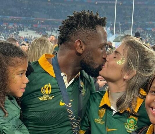Divorced after cheating? Rugby Captain Siya Kolisi removes Rachel’s photos on Instagram, spends new year in Vic Falls with kids only
