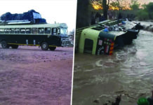 Bus carrying 75 passengers swept away in flooded river, 3-month-old baby disappears