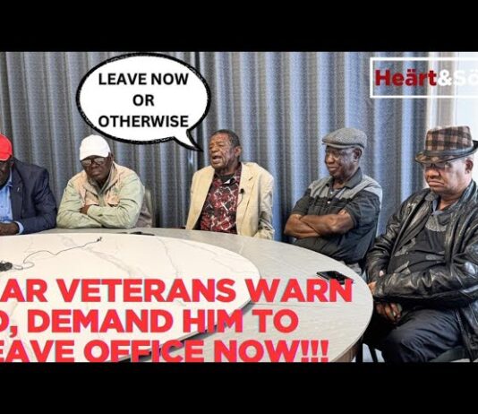 War Vets and Zanu PF Central Committee members publicly tell Mnangagwa to resign and pack his bags, or face the wrath of the people (VIDEO)