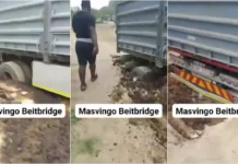 Government reacts to viral video of haulage truck sinking along Masvingo highway as 40 people drown in Zimbabwe