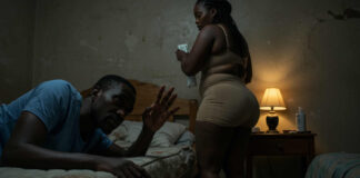 Hubby slaps sex-starved wife multiple times, grabs her by the collar, tears her blouse and removes her trousers
