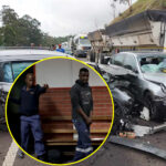 SA Police launch massive manhunt for Zim truck driver who killed politician’s son and wife after ploughing into 13 vehicles (PICS)