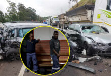SA Police launch massive manhunt for Zim truck driver who killed politician’s son and wife after ploughing into 13 vehicles (PICS)