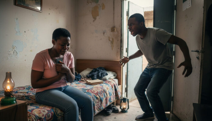 couple fighting, man beating woman, angry, bedroom, domestic violence