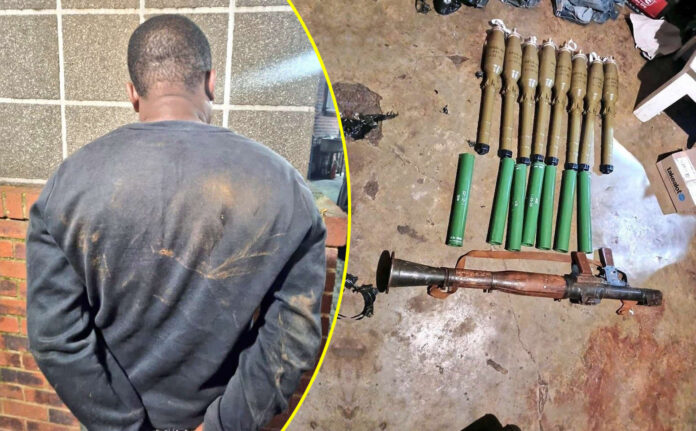 foreign national found with rocket-propelled-grenade launcher RPG-7-military-grade