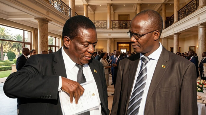 Emmerson Mnangagwa and Jonathan Moyo