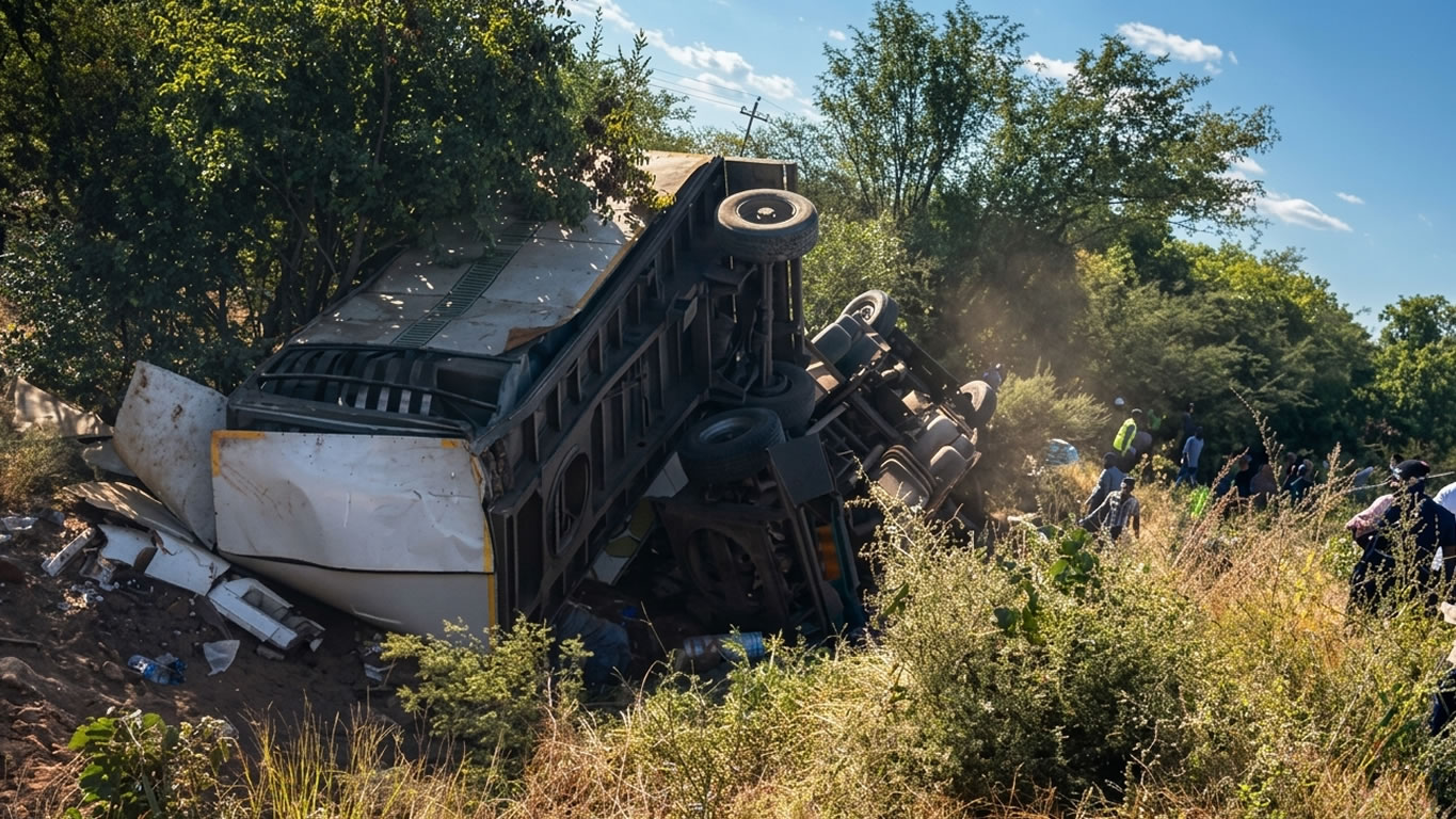 14 people killed, dozens injured in Harare-Nyamapanda Highway bus accident… Survivor with broken ribs narrates what happened