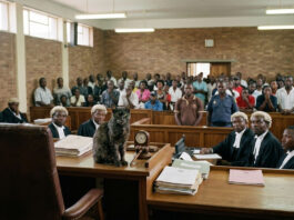 Juju suspected: Mysterious cat halts murder trial in Bulawayo High Court…. bees ruthlessly attack people at Mbale High Court (VIDEO)