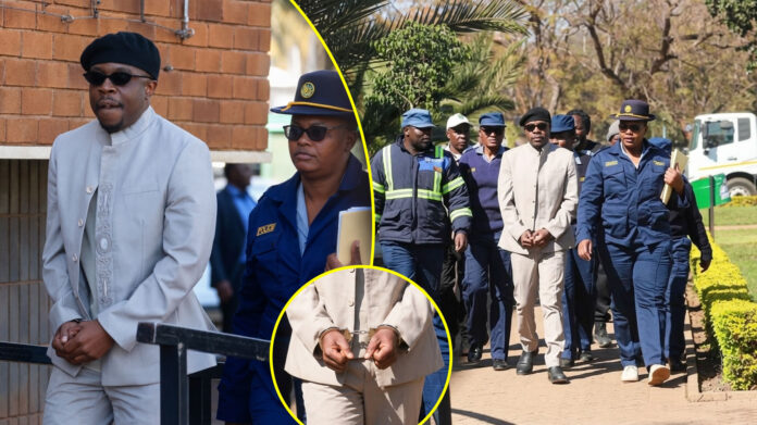 Holy Ten arrested handcuffed going to court