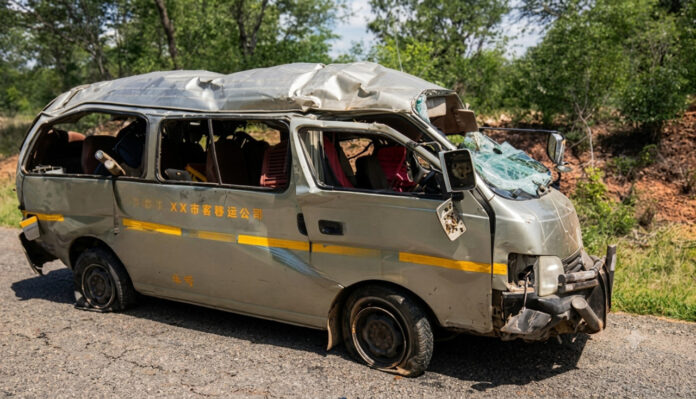 Silver Kombi accident