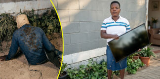 Chinhoyi Thief Returns Stolen TV, Begs for Mercy as Lots of Bees Torment Him After Family Consulted a Powerful Sangoma (VIDEO)