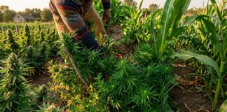 Police shocked after accidentally bumping into a man’s massive garden of mbanje while investigating a theft case
