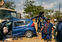 Another accident at a ‘black spot’ near Heroes Acre: 4 people killed while going to a funeral as Honda Fit and lorry crash head-on