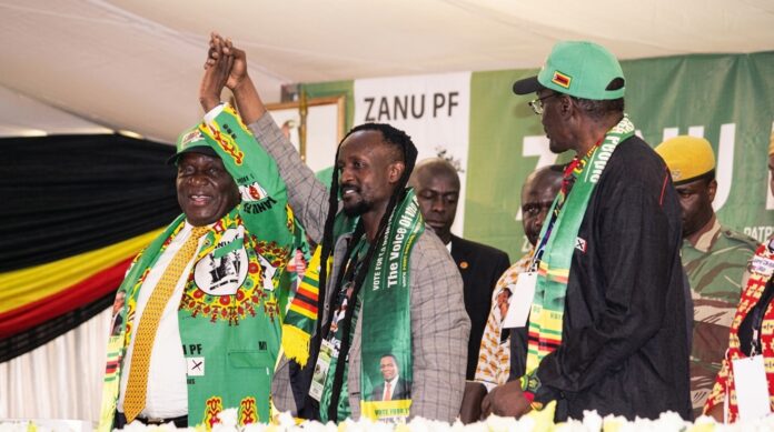Bryn Taurai Mteki and President Emmerson Mnangagwa Zanu PF function