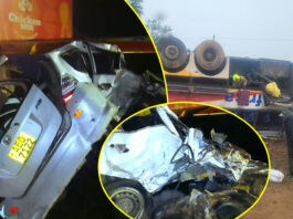 2 Inter Africa buses in horror accidents hours apart: Head-on crash with Honda Fit kills 4, another overturns (SEE PICS)