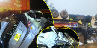 2 Inter Africa buses in horror accidents hours apart: Head-on crash with Honda Fit kills 4, another overturns (SEE PICS)