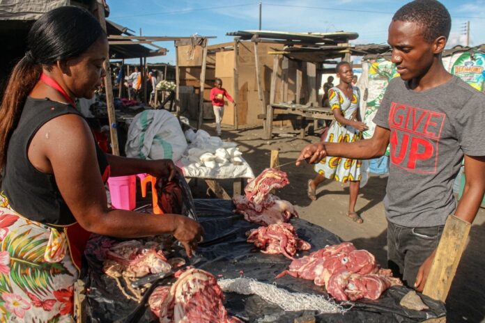 street butchery meat vendor